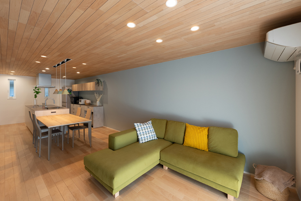 2階はフロアすべてをLDKに。<br>仕切りがない空間で、自然と家族の会話も弾みます。