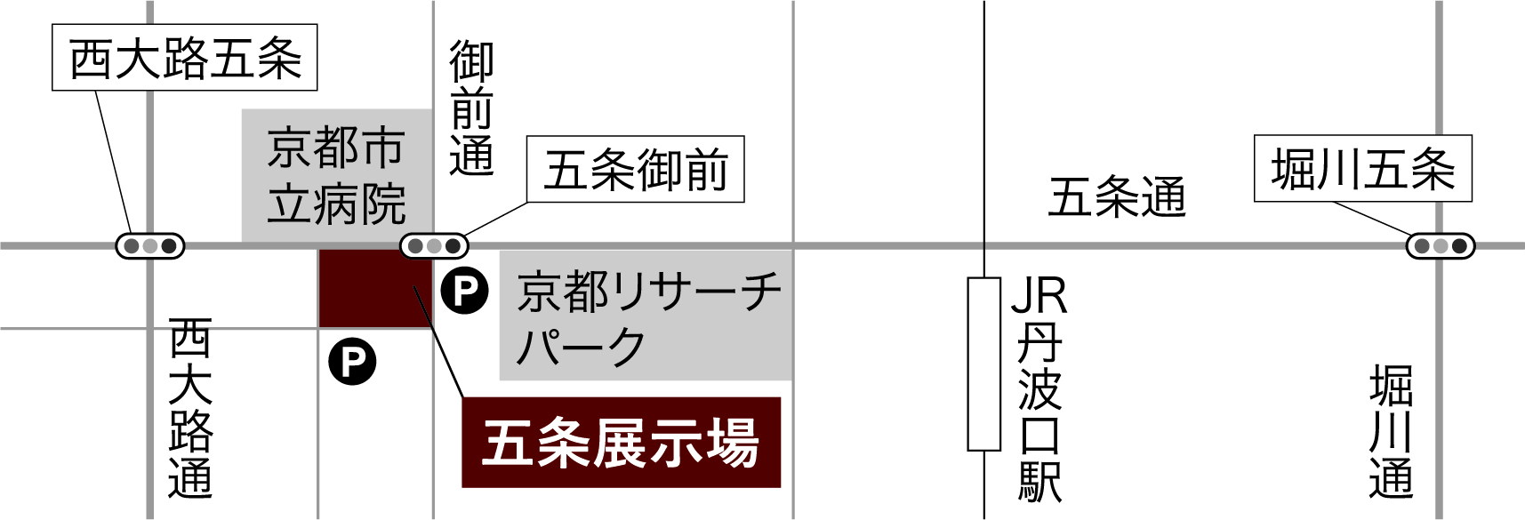 五条展示場　地図