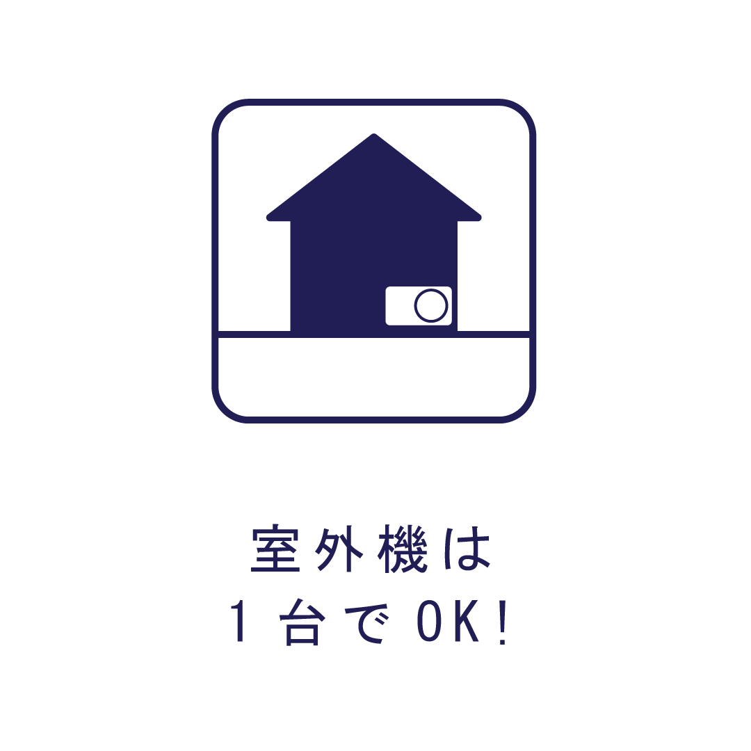 室外機は1台でOK！