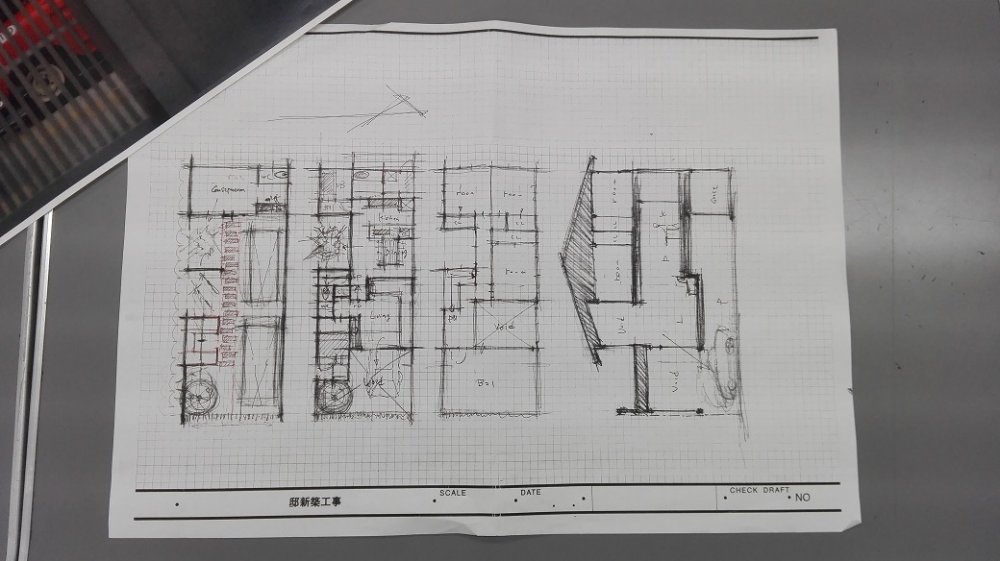 手書きの設計図面