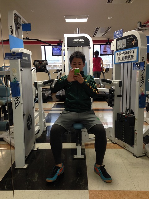 スポーツジムで